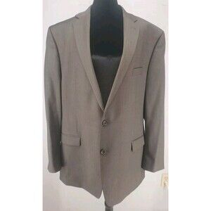 LRL Lauren‎ Ralph Lauren 48L | Brown Gray Blazer Sport Coat Jacket 100% WOOL
